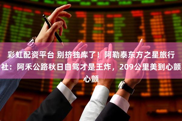 彩虹配资平台 别挤独库了！阿勒泰东方之星旅行社：阿禾公路秋日自驾才是王炸，209公里美到心颤